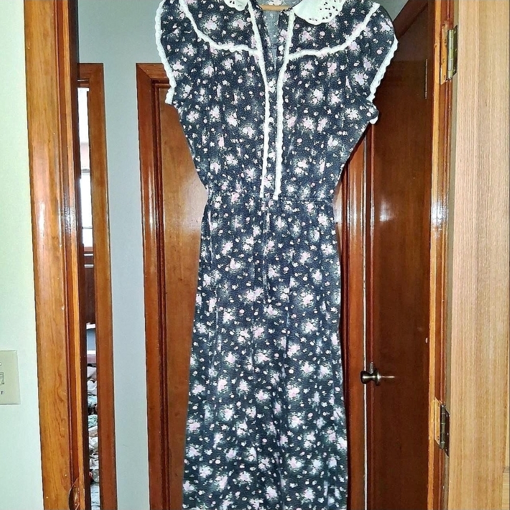 Vintage Floral  Sleeve Dress